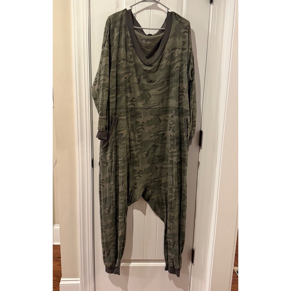 Legendary Whitetails Mens Camo Cotton Lounge Jumpsuit Union Suit Green L/XL